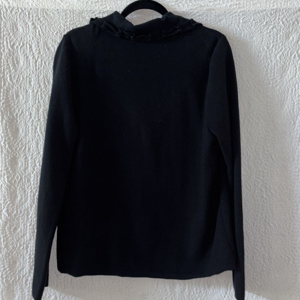 Talbots Ruffle Collar Button Front Long Sleeve Ca… - image 4